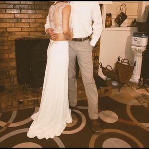 Envious Couture White Prom Dress